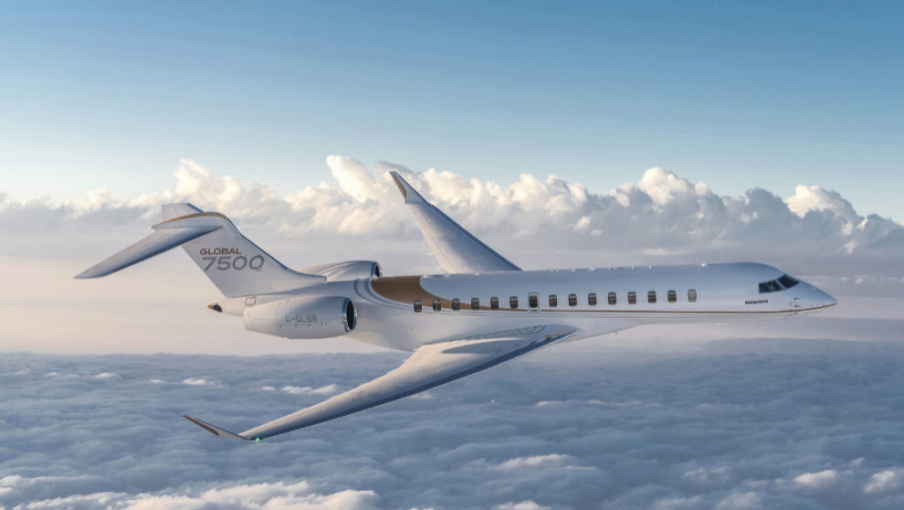 Establece avión Bombardier Global 7500 nuevos récords de velocidad