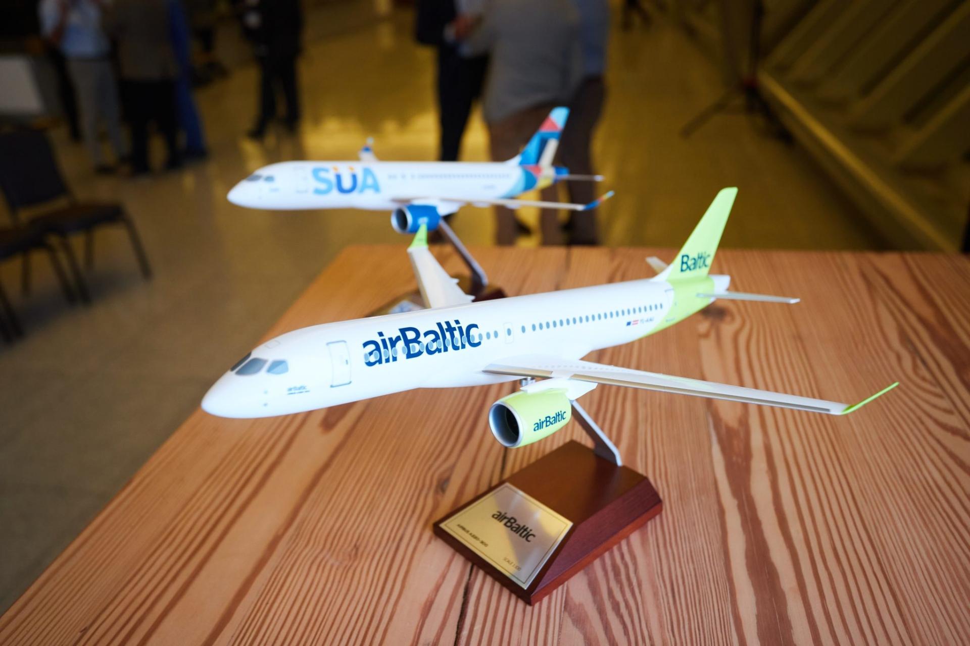 Firman airBaltic y SUA Líneas Aéreas alianza estratégica con arrendamiento de A220
