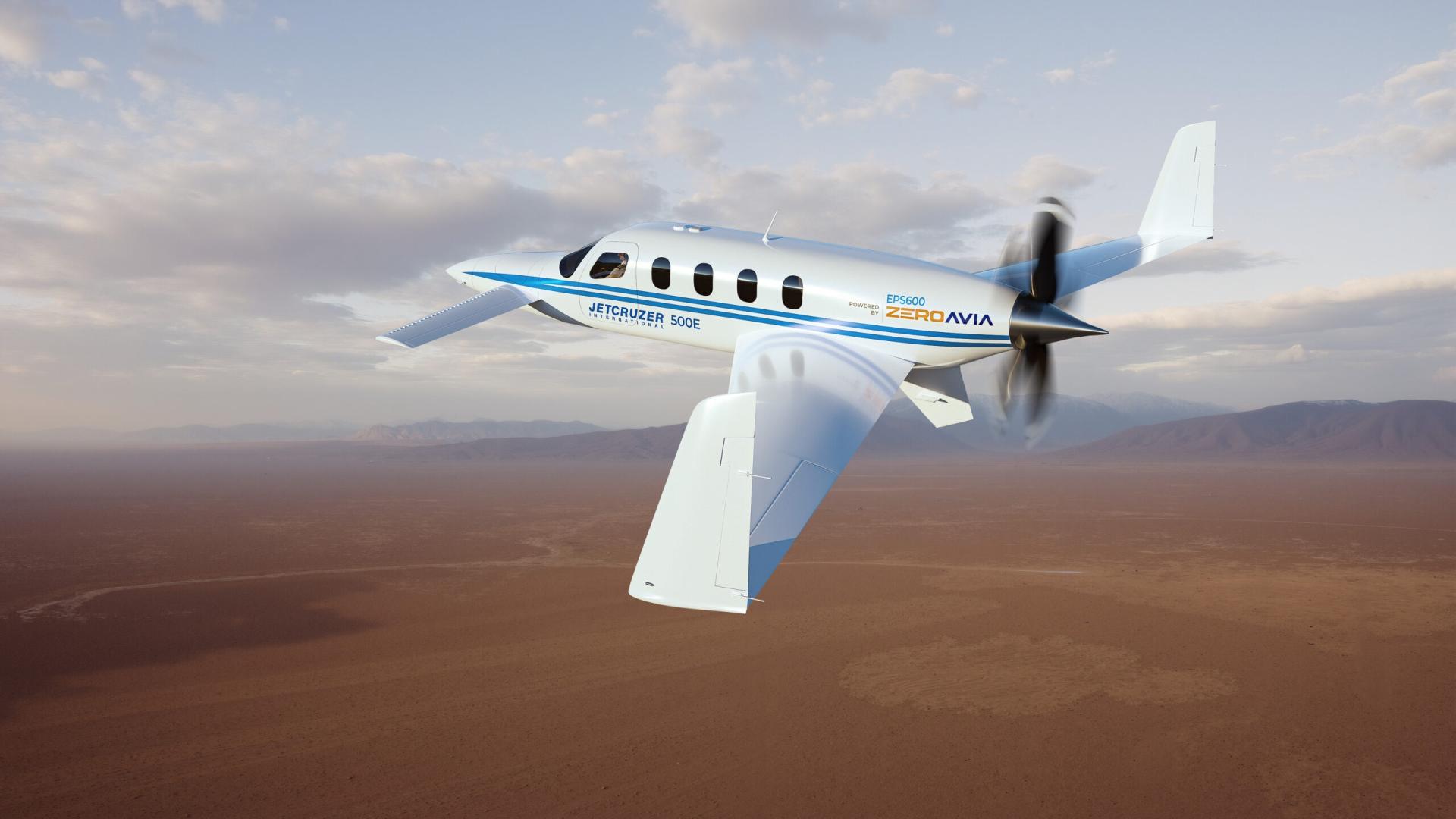Impulsa ZeroAvia la electrificación del Jetcruzer 500E con su sistema de 600 kW