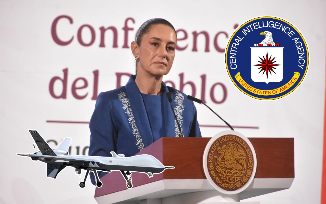 Asegura Sheinbaum legalidad de vuelos de drones de la CIA en México