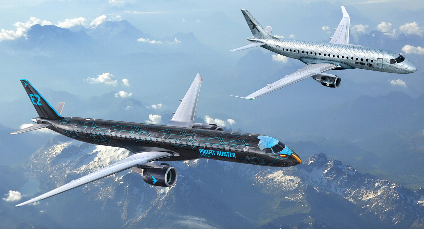 Integra Embraer conectividad satelital de alta velocidad en su línea E-Jet E2