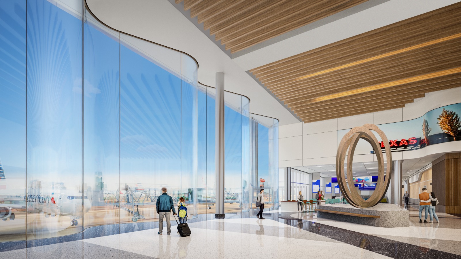 Anuncian Dallas Fort Worth y American Airlines la aceleración y expansión para la Terminal F